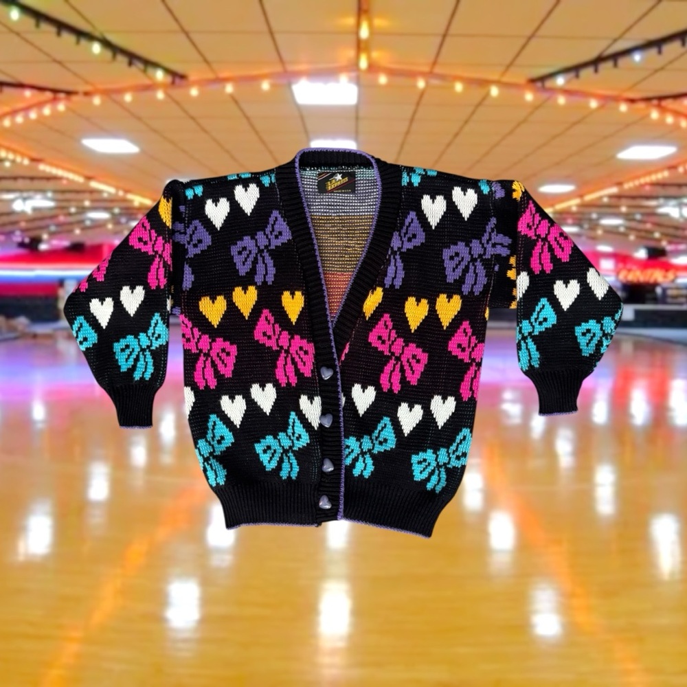 Vintage L.A. Express Maximalist Heart Cardigan